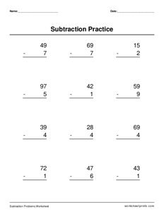 Subtract 1-Digit from 2-Digit - #5