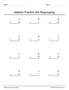 Single Digit Addition (Adds up to 10) - #1