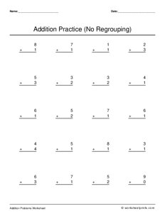 Single Digit Addition (Adds up to 10) - #3