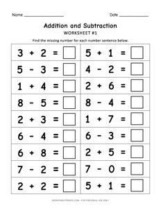 Addition and Subtraction - #1