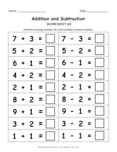 Addition and Subtraction - #4