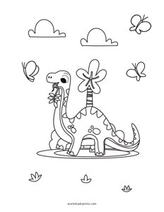 Dinosaur - Coloring Page