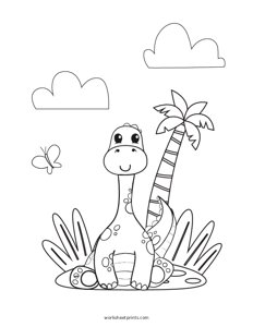 Dinosaur - Coloring Page