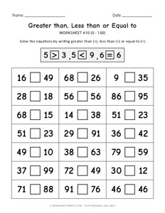 Comparing Numbers - #10