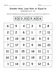 Comparing Numbers - #2