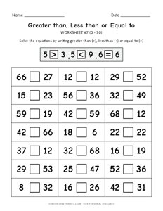 Comparing Numbers - #7