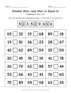 Comparing Numbers - #9