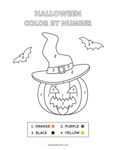 Halloween - Color By Number