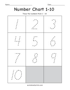 Tracing Numbers 1-10 - #1