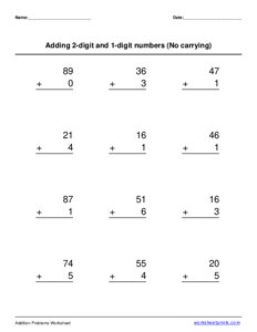 1-digit and 2-digit addition (no regrouping) - #4