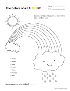 Colors of Rainbow - Color By Number