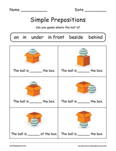 Simple Prepositions - #2