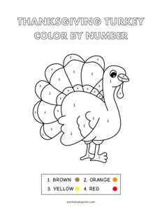 Turkey - Color By Number