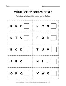 What letter comes next?