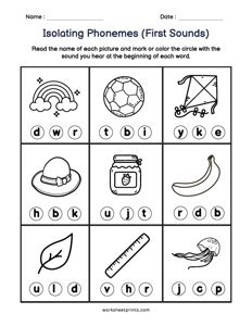 Isolating Phonemes - First Sounds - #2