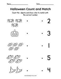 Halloween Count and Match - #1