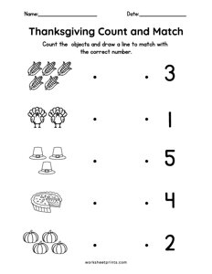 Thanksgiving Count and Match - #1