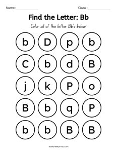 Find the Letters - B