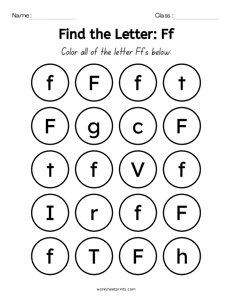 Find the Letters - F