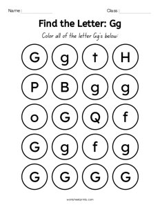 Find the Letters - G