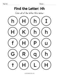 Find the Letters - H