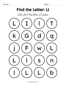 Find the Letters - L