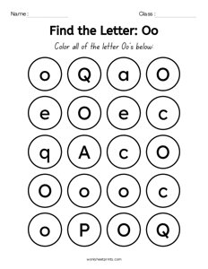 Find the Letters - O