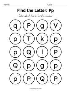 Find the Letters - P