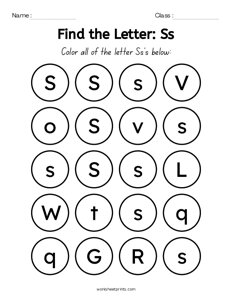 Find the Letters - S