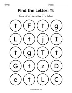 Find the Letters - T