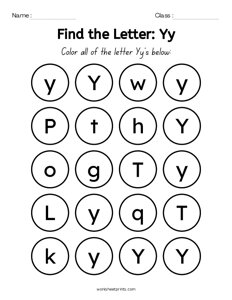 Find the Letters - Y