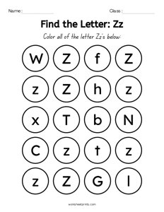 Find the Letters - Z