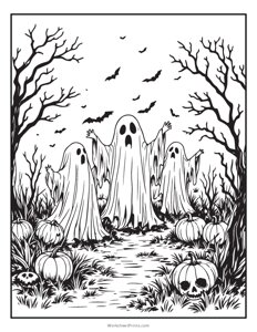 Hallowwen Ghosts Scene