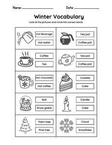 Winter Vocabulary - #2