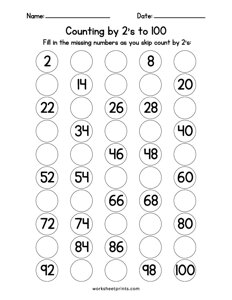 Counting by 2s to 100 - #1