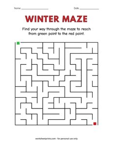 Winter Mazes Easy - #1