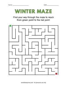 Winter Mazes Easy - #3