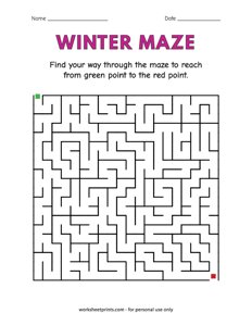 Winter Mazes Hard - #3