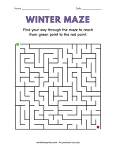 Winter Mazes Medium - #1