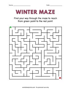 Winter Mazes Medium - #2