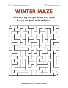 Winter Mazes Medium - #3