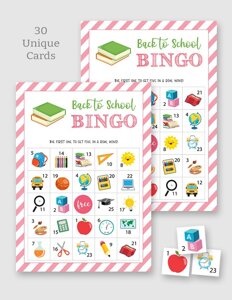 Back to School Bingo Printable