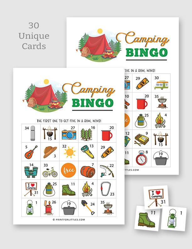 Camping Bingo - Fun Outdoor Activity for Kids