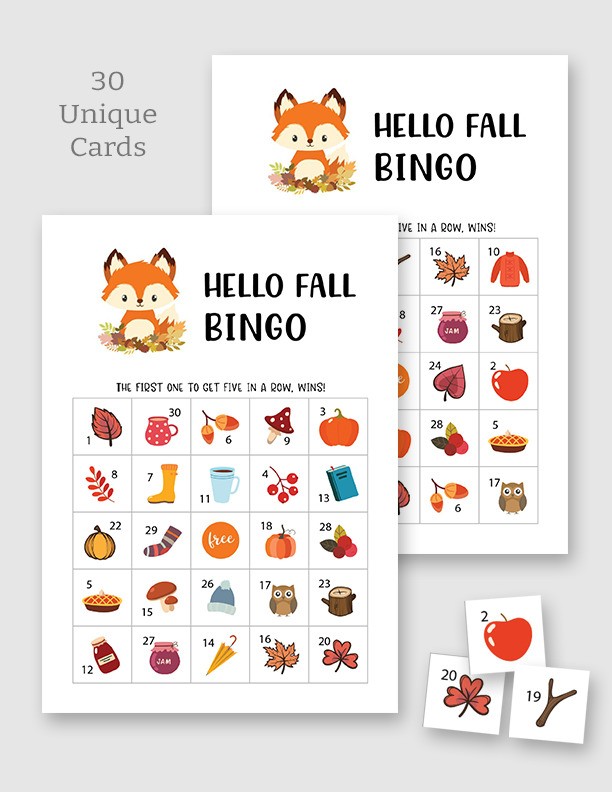 Printable Fall Bingo