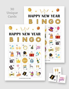 Happy New Year Bingo Printable