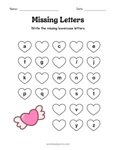 Write the Lowercase Missing Letters - 3