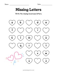 Write the Lowercase Missing Letters - 5