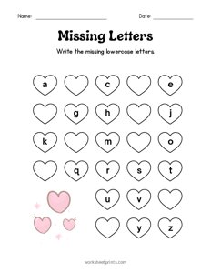 Write the Lowercase Missing Letters - 6