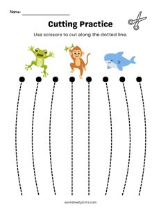 Scissor Skills - Cutting Practice - #3