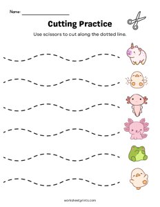 Scissor Skills - Cutting Practice - #5